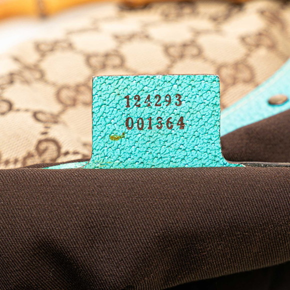 Gucci GG Canvas Bamboo Handbag Canvas Handbag 124293 in Good condition - Picture 8 of 9